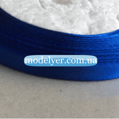 Лента атласная 0,6 см (электрик)